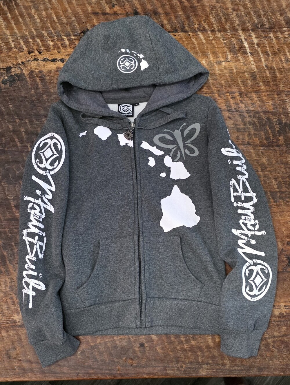 Maui Built Women's Butterfly Logo Jacket Zip Up Hoodie